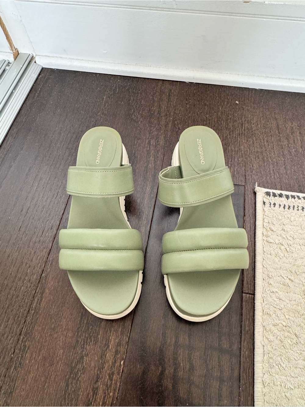 Cole Haan Olive Green Padded Slide Sandals - Women